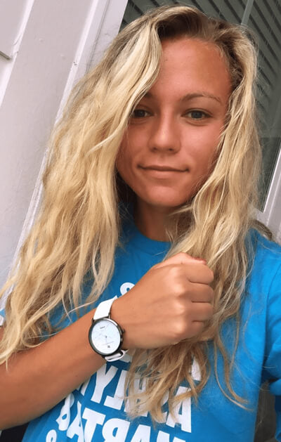 Scotland International Claire Emslie in JJ Monaghan Venus Collection