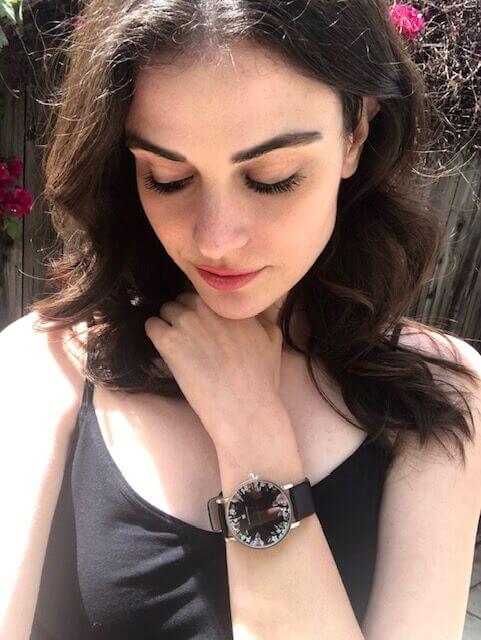 Fiji Water Girl Kelleth Cuthbert sporting the Blossom collection