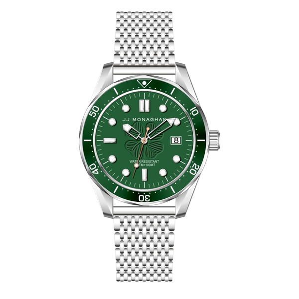 JJ Monaghan x Celtic FC limited edition watch on mesh bracelet